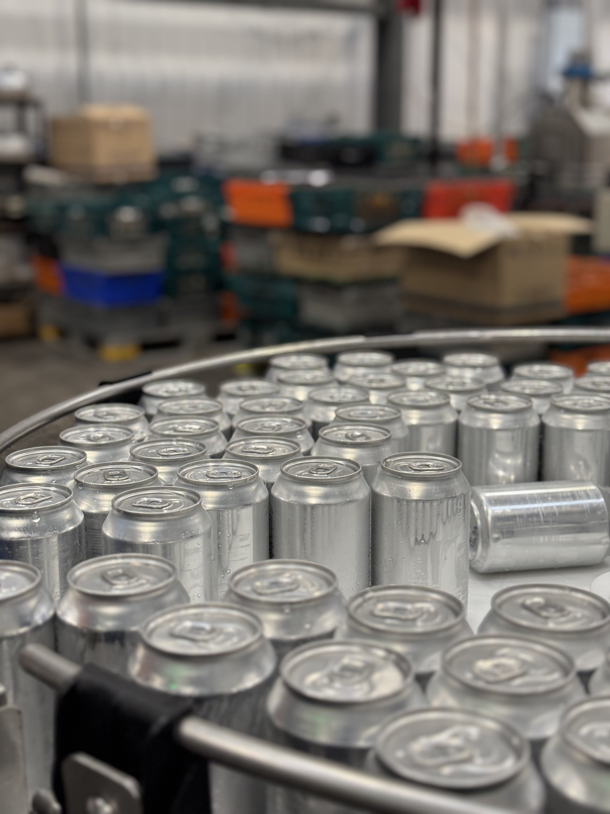 Silver cans alcoholic drinks